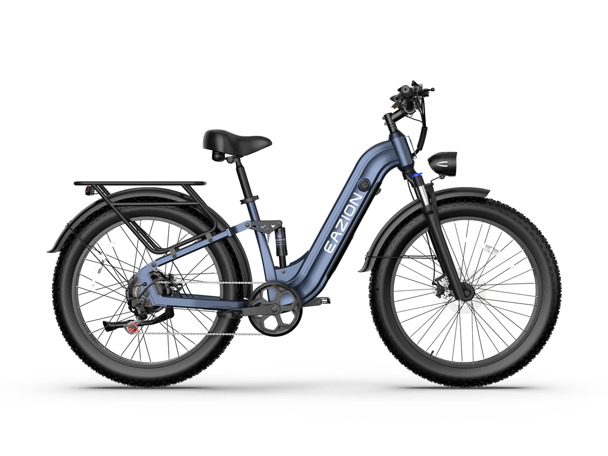Eazion N9 Pro full suspension fat tire electric bike for adults in Starry Sky Blue